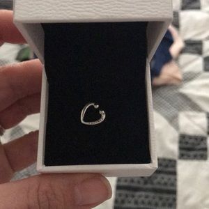 Pandora sterling silver heart ear cuff